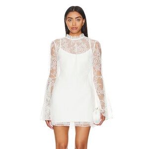 Katie May Leilani White Lace Dress